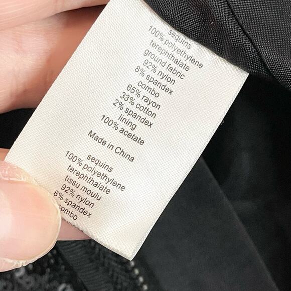 Nanette Lepore Women's Black Sleeveless Sequins Feathers Disco Dress Size 4 - Picture 11 of 11